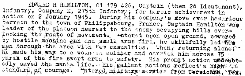 Bronze star HAMILTON